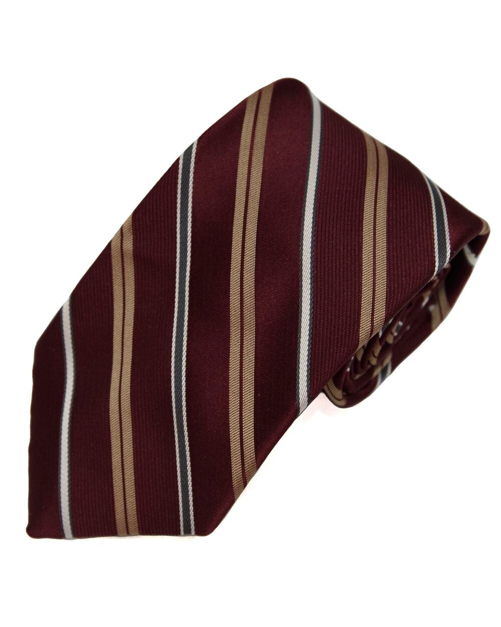 Vintage Sears Burgundy Striped 60's 70's Polyester Necktie